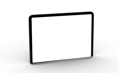 Gadgets including smartphone, digital tablet and laptop, blank screen with