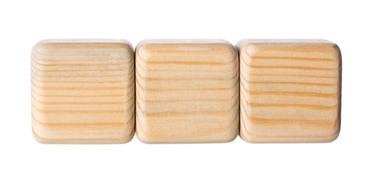 Geometry square shape of wood blocks