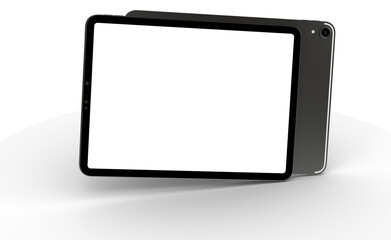 Photo Black tablet computer with blank 3d