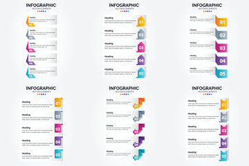 Flat design vector infographics set for advertising in brochures. flyers. and magazines.