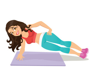 woman doing fitness exercises