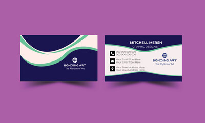 Modern Business Card with company Logo, Vector Business Card Template, Visiting Card for Business and Personal use, Vector illustration Design. Modern Corporate Business Card Template.