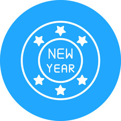 New year badge

