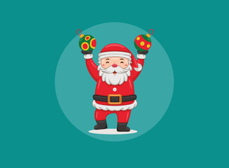 Santa claus characters for Xmas festive design illustration