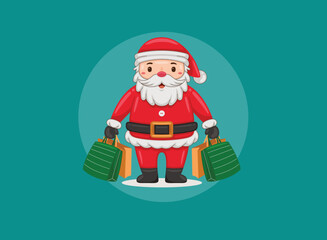 Santa claus characters for Xmas festive design illustration
