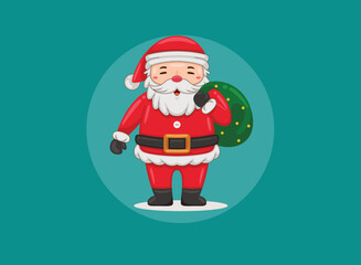 Santa claus characters for Xmas festive design illustration