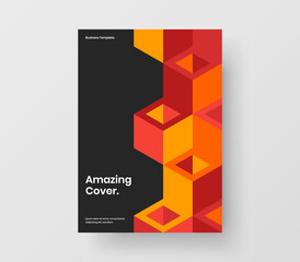 Abstract corporate identity design vector illustration. Fresh geometric tiles brochure layout.