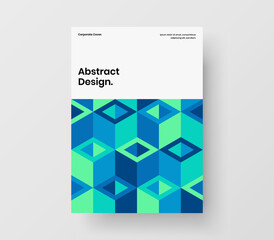 Modern company identity design vector template. Vivid mosaic pattern poster illustration.