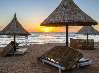 Sunrise on the Red Sea beach