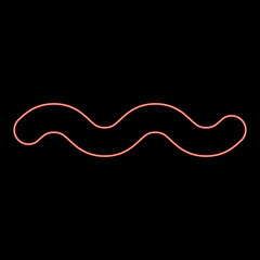 Neon moisture resistant Designation on the wallpaper symbol icon black color vector illustration flat style image red color vector illustration image flat style