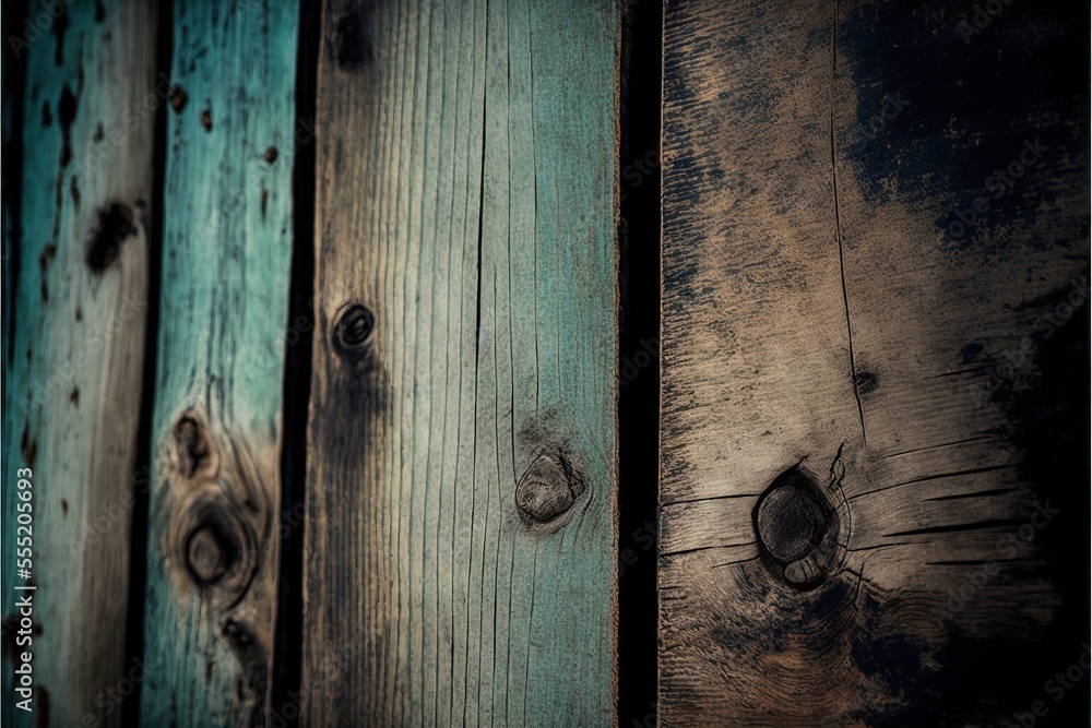 Poster a close up of a wooden wall with a clock on it's side and a clock on the wall. generative ai