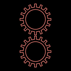 Neon excellent light fastness Designation on the wallpaper symbol icon black color vector illustration flat style image red color vector illustration image flat style