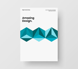 Bright presentation design vector template. Isolated geometric shapes corporate brochure concept.