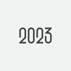2023 Happy New Year logo modern and clean