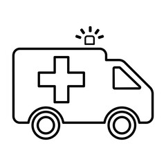 Ambulance Icon In Line Style