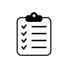 list, icon, symbol, vector, illustration, document, sign, business, paper, clipboard, design, page, file, case, checklist, object, briefcase, check