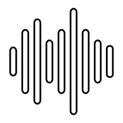 Sound Wave Icon In Line Style