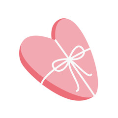 Cute chocolate box with hearts doodle. Flat illustration with hearts and jar. Love and valentine's day concept