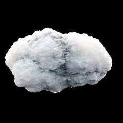 3d rendering. Snowball or hailstone on a black background.