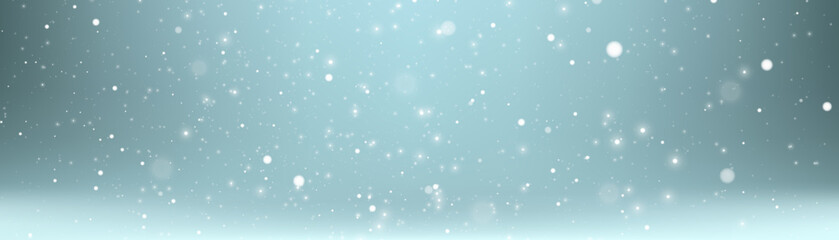 Winter cold background with heavy snowfall. Winter Christmas landscape with shining beautiful snow. vector.	