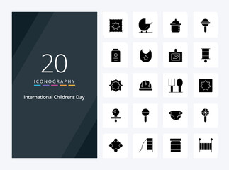 20 Baby Solid Glyph icon for presentation