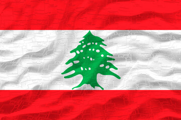 National flag  of Lebanon. Background  with flag  of Lebanon