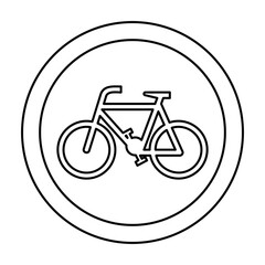 Bicycle Traffic Warning Sign