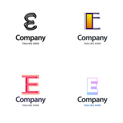 Letter E Big Logo Pack Design Creative Modern logos design for your business