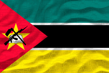 National flag  of Mozambique. Background  with flag  of Mozambique