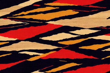 Boho patterned rugs, fabric textures, and grunge backgrounds. Generative AI
