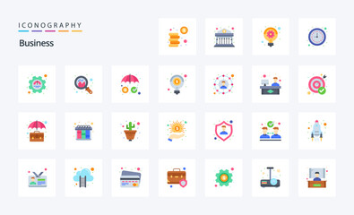 25 Business Flat color icon pack