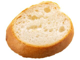 Bread or baguette slice isolated, top view png