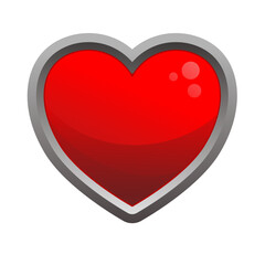  red heart isolated on white