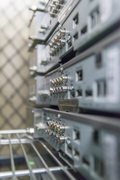 Racks of set top boxes