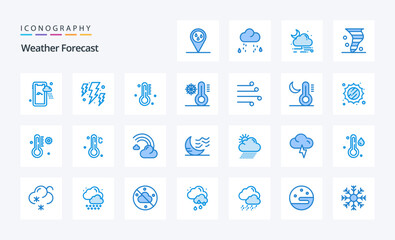 25 Weather Blue icon pack