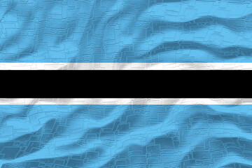 National flag of Botswana. Background  with flag  of Botswana.