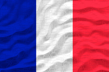 National flag of Clipperton island. Background  with flag of Clipperton island.