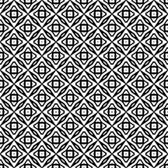 Black and white seamless pattern texture. Greyscale ornamental graphic design. Mosaic ornaments. Pattern template. Vector illustration. EPS10.