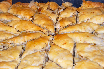 A casserole with Turkish baklava