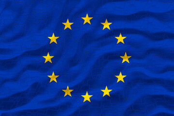 National flag of Europe. Background  with flag of Europe.