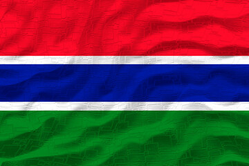 National flag of Gambia. Background  with flag  of Gambia.
