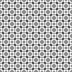 Black and white seamless pattern texture. Greyscale ornamental graphic design. Mosaic ornaments. Pattern template. Vector illustration. EPS10.