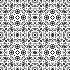 Black and white seamless pattern texture. Greyscale ornamental graphic design. Mosaic ornaments. Pattern template. Vector illustration. EPS10.