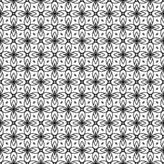 Zelfklevend Fotobehang Black and white seamless pattern texture. Greyscale ornamental graphic design. Mosaic ornaments. Pattern template. Vector illustration. EPS10. © Jozsef