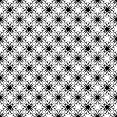 Black and white seamless pattern texture. Greyscale ornamental graphic design. Mosaic ornaments. Pattern template. Vector illustration. EPS10.