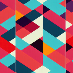 Vibrant Abstract Geometric Repeatable Pattern