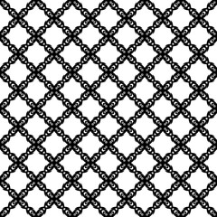 Black and white seamless pattern texture. Greyscale ornamental graphic design. Mosaic ornaments. Pattern template. Vector illustration. EPS10.