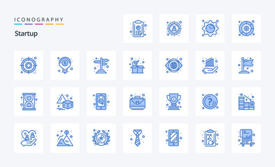 25 Startup Blue icon pack