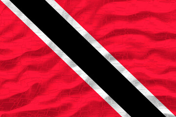 National flag of Trinidad and Tobago. Background  with flag of Trinidad and Tobago.