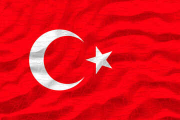 Obraz premium National Flag of Turkey Background for editors and designers. National holiday